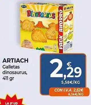 CashDiplo Artiach galletas dinosaurus oferta