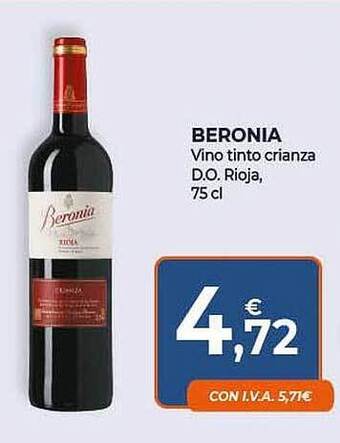 CashDiplo Beronia vino tinto crianza d.o. rioja oferta
