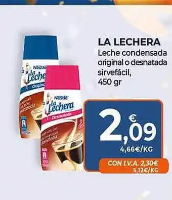 CashDiplo La lechera leche condensada original o desnatada sirvefácil 450 gr oferta