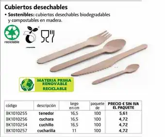 Cubiertos desechables