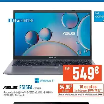 Beep Portátil asus f515 ea oferta