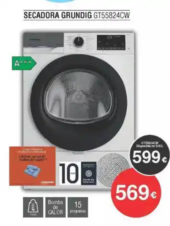 Milar Secadora grundig gt55824cw oferta