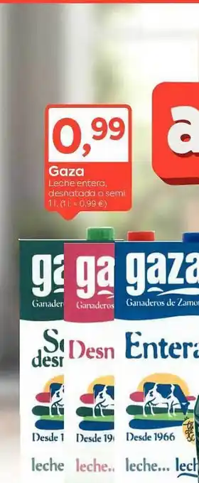 Suma Supermercados Gaza leche entera desnatada o semi oferta