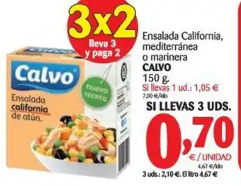 Alimerka Calvo Ensalada California, mediterránea o marinera 150g oferta