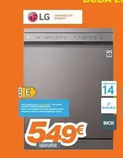 Pascual Martí E delarty 549€ gratuitos lg lavavajillas delsep 0 servicios 14 34 bandeja inox oferta