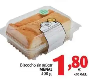 Alimerka Menal Bizcocho sin azúcar 400g oferta