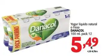 Alimerka Danacol Yogur liquido natural o fresa 100ml oferta