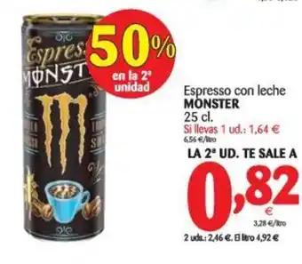Alimerka Monster Espresso con leche 25cl oferta