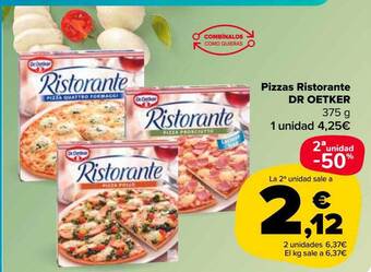 Carrefour Market 2a unidad -50% pizzas ristorante dr oetker oferta