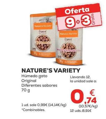 Kiwoko Nature's variety húmedo gato original diferentes sabores oferta