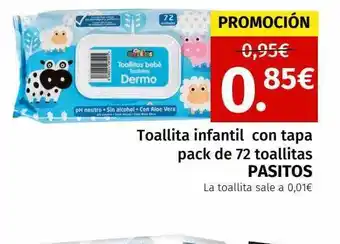 Maskom Supermercados Toallitas infantil con tapa pack de 72 toallitas pasitos oferta