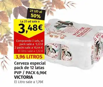 Maskom Supermercados Cerveza especial pack de 12 latas pvp - pack victoria oferta