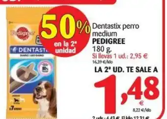 Alimerka Pedigree Dentastix perro medium 180g oferta