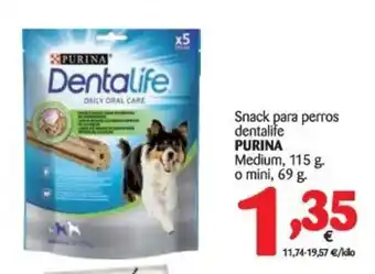 Alimerka Purina Snack para perros dentalife 155g o mini 69g oferta