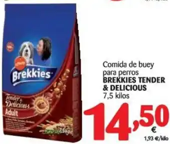 Alimerka Brekkies Tender & Delicious Comida de buey para perros 7,5kg oferta