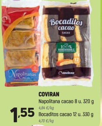 Coviran Coviran Napolitana cacao , Bocaditos cacao oferta