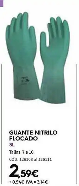 ferrOkey Guante nitrilo flocado oferta