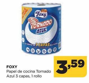 Alimerka Foxy papel de cocina tornado azul 3 capas oferta