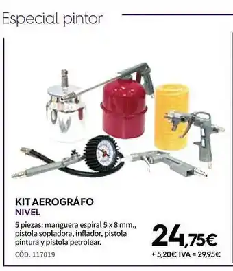 ferrOkey Kit aerográfo nivel oferta