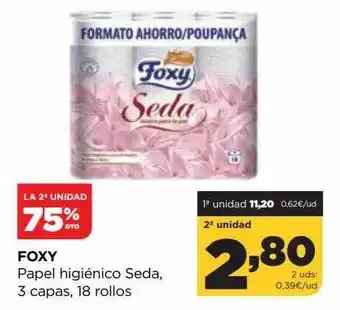 Alimerka La 2a unidad 75% dto foxy papel higiénico seda oferta