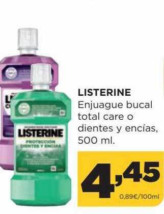 Alimerka Listerine enjuague bucal total care o dientes y encias oferta