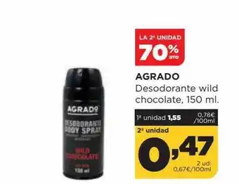 Alimerka La 2a unidad 70% dto agrado desodorante wild chocolate oferta