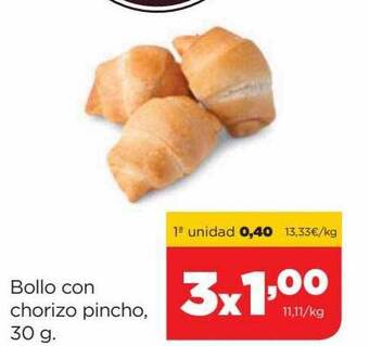 Alimerka Bollo con chorizo pincho oferta