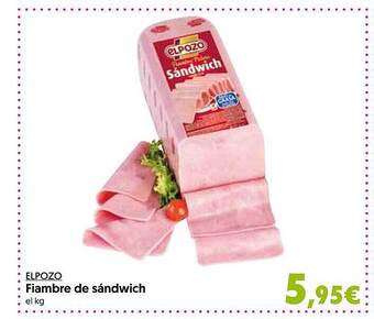 Hiper Usera Elpozo fiambre de sándwich oferta