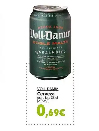 Hiper Usera Voll damm cerveza extra oferta