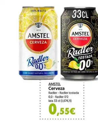 Hiper Usera Amstel cerveza radler radler tostada 0.0 radler 0.0 oferta
