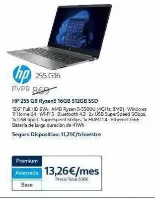 Movistar Hp 255 g8 ryzen 16gb 512gb ssd oferta