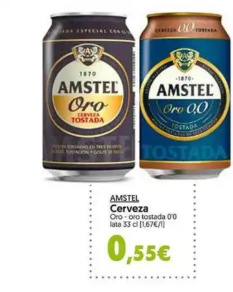 Hiper Usera Amstel cerveza oro oro tostada 0.0 oferta