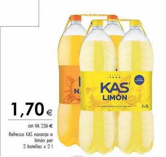 Cash Ifa Refresco kas naranja o limón pet 2 botella oferta