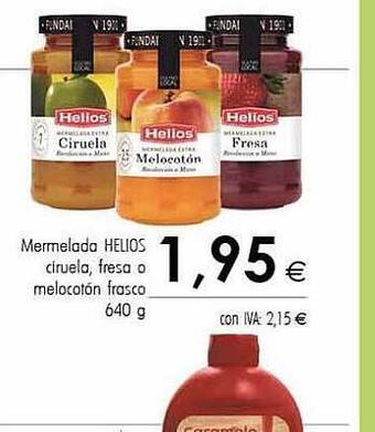 Cash Ifa Mermelada helios ciruela fresa o melocotón frasco oferta