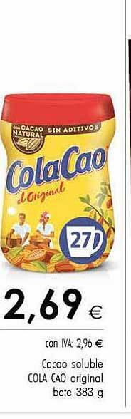 Cash Ifa Cacao soluble cola cao original bote oferta