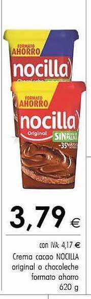 Cash Ifa Crema cacao nocilla original o chocoleche formato ahorro oferta