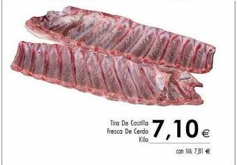 Cash Ifa Tira de costilla fresca de cerdo kilo oferta