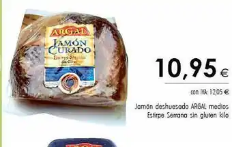 Cash Ifa Jamón deshuesado argal medios estirpe serrana sin gluten kilo oferta