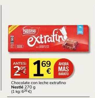 Supermercados Charter Chocolate con leche extrafino nestlé oferta