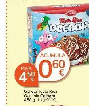Supermercados Charter Galleta tosta rica oceanix cuétara oferta