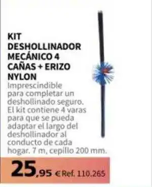 Coferdroza Kit deshollinador mecánico 4 cañas + erizo nylon oferta
