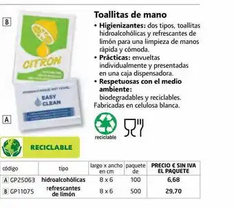 Rajapack Toallitas de mano oferta