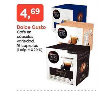 Suma Supermercados Dolce gusto café en cápsulas variedad 16 cápsulas oferta