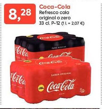 Suma Supermercados Coca-cola refresco cola original o zero oferta