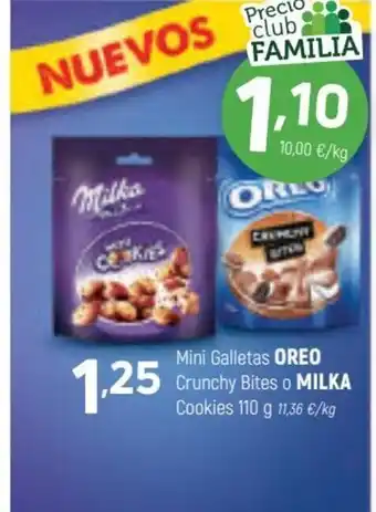 Coviran Oreo Mini Galletas, Crunchy Bites o Milka oferta