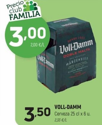 Voll Damm Cerveza 25 cl. x 6 u