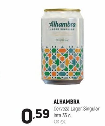 Coviran Alhambra Cerveza Lager Singular lata 33 cl. oferta