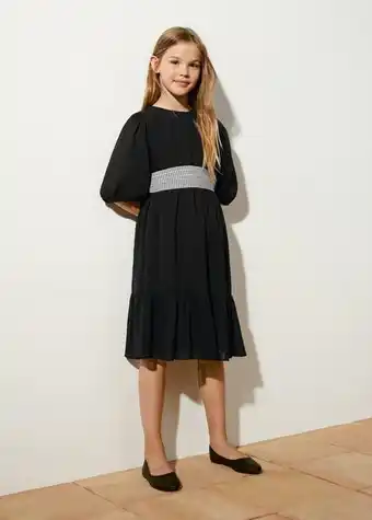 Mango Kids Vestido lazo cuadro vichy oferta