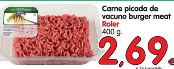 Alimerka Roler Carne picada de vacuno burger meat 400g oferta