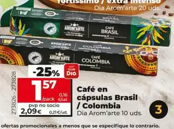 Dia Café en Cápsulas Brasil / Colombia oferta